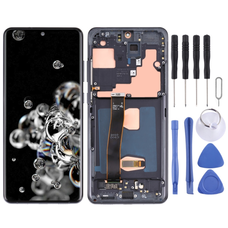 Original Super AMOLED LCD Screen for Samsung Galaxy S20 Ultra 4G/S20 Ultra 5G Digitizer Full Assembly with Frame (Black) Original Super AMOLED LCD Screen for Samsung Galaxy S20 Ultra 4G/S20 Ultra 5G Digitizer Full Assembly with Frame (Black)