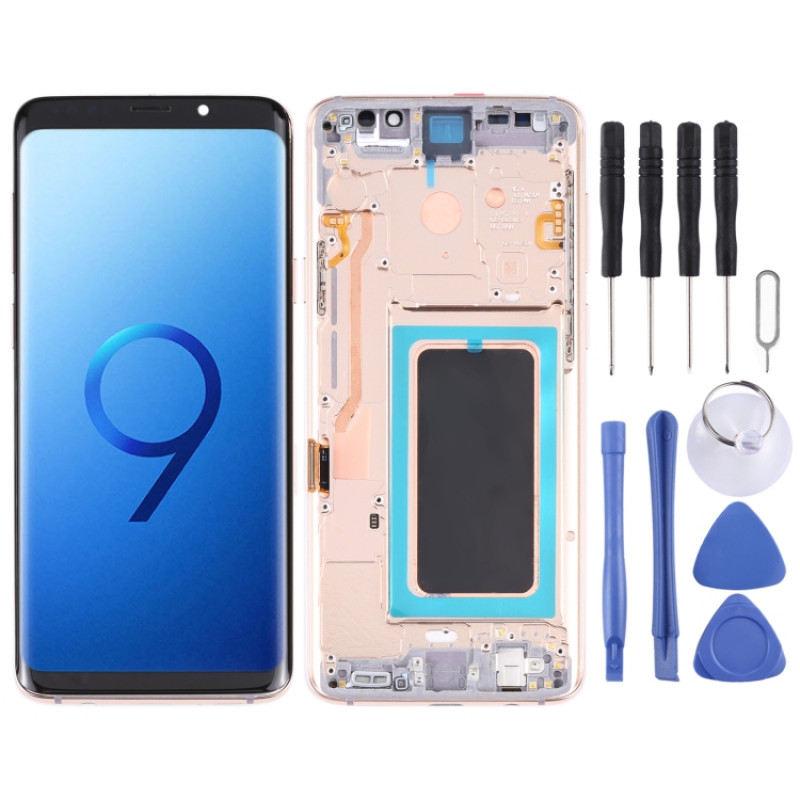 Original Super AMOLED LCD Screen for Galaxy S9 / G960F / DS / G960U / G960W / G9600 Digitizer Full Assembly with Frame (Gold) Original Super AMOLED LCD Screen for Galaxy S9 / G960F / DS / G960U / G960W / G9600 Digitizer Full Assembly with Frame (Gold)