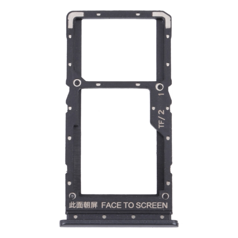 SIM Card Tray + SIM Card Tray / Micro SD Card Tray for Xiaomi Redmi Note 10 5G / Poco M3 Pro 5G / Redmi Note 10T 5G M2103K19G M2103K19C M2103K19PG M2103K19PI(Black)