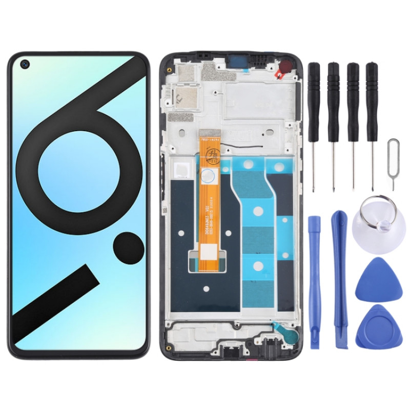 LCD Screen and Digitizer Full Assembly with Frame for OPPO Realme 6i (India) / Realme 6s / Realme Narzo RMX2002 LCD Screen and Digitizer Full Assembly with Frame for OPPO Realme 6i (India) / Realme 6s / Realme Narzo RMX2002