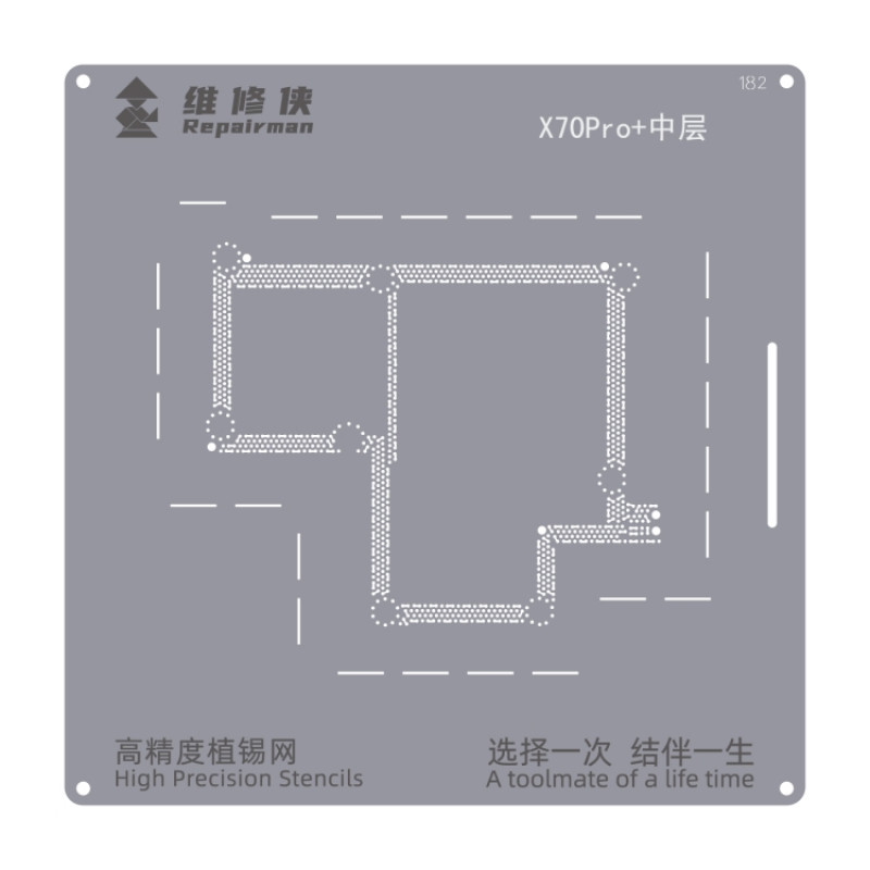 vivo X70 Pro+ Repairman High Precision Stencils CPU BGA iC Reballing Planting Tin Plate