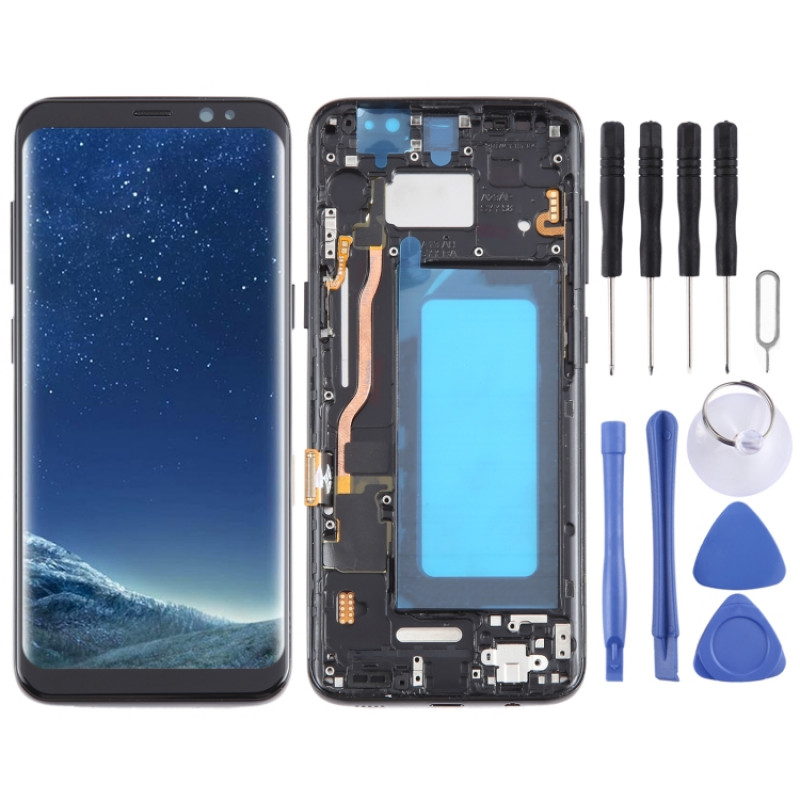 Samsung Galaxy S8 SM-G950 TFT LCD Screen Digitizer Full Assembly with Frame (Black) Samsung Galaxy S8 SM-G950 TFT LCD Screen Digitizer Full Assembly with Frame (Black)