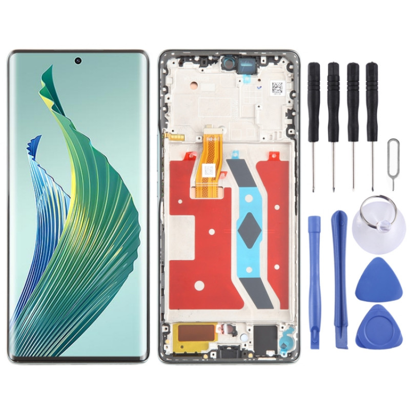 Honor Magic5 Lite Original LCD Screen Digitizer Full Assembly with Frame (Green)