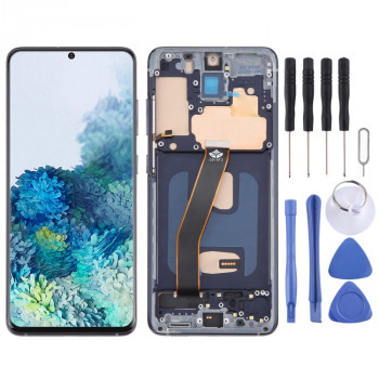 Samsung Galaxy S20 SM-G980 TFT LCD Screen Digitizer Full Assembly with Frame, Not Supporting Fingerprint Identification(Black)