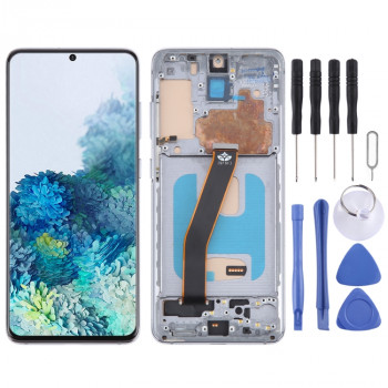 Samsung Galaxy S20 SM-G980 TFT LCD Screen Digitizer Full Assembly with Frame, Not Supporting Fingerprint Identification(Silver)
