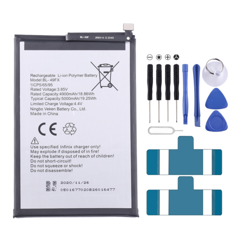 Infinix Smart 6 / X6511 / X6511B Battery Replacement BL-49FX 5000mAh Infinix Smart 6 / X6511 / X6511B Battery Replacement BL-49FX 5000mAh