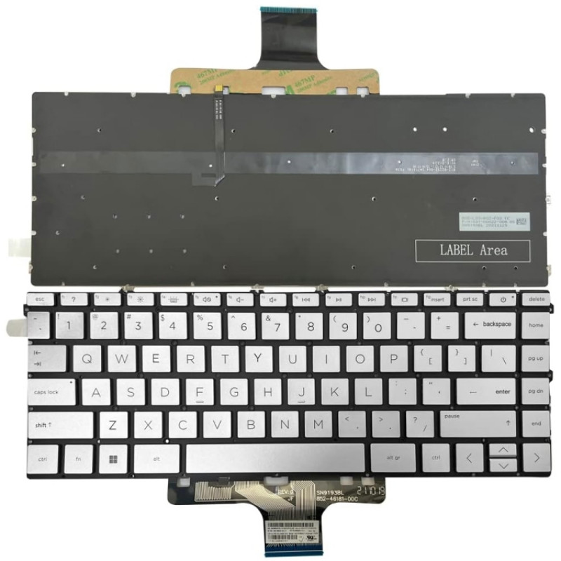 HP Pavilion X360 14-DW US Version Laptop Backlight Keyboard(Silver) HP Pavilion X360 14-DW US Version Laptop Backlight Keyboard(Silver)