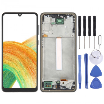 6.36 inch OLED LCD Screen for Samsung Galaxy A33 5G SM-A336 Digitizer Full Assembly with Frame(Black)