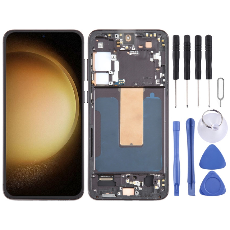 Samsung Galaxy S23+ 5G SM-S916B 6.55 inch OLED LCD Screen Digitizer Full Assembly with Frame
