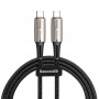 Baseus PD2.0 60W 20V 3A USB-C / Type-C Fast Charging Cable, Length : 1m(Black)