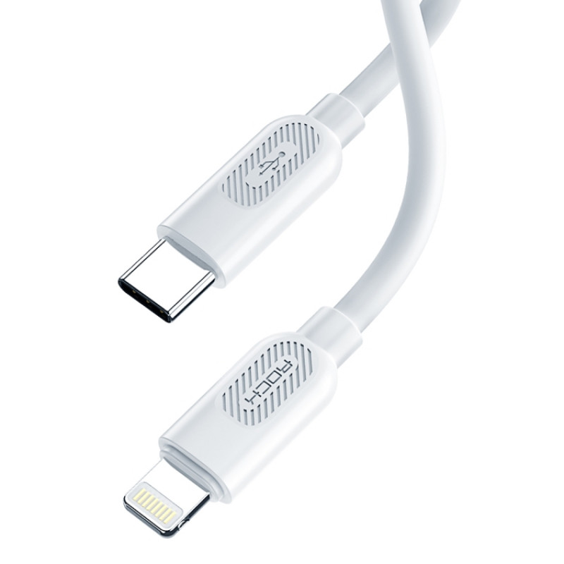 ROCK Z16 USB-C / Type-C to 8 Pin PD Fast Charging Data Cable for iPhone, iPad, Length: 2m(White) ROCK Z16 USB-C / Type-C to 8 Pin PD Fast Charging Data Cable for iPhone, iPad, Length: 2m(White)