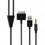 AUX Cable Car Audio / AUX Speaker Cable for iPhone 4 & 4S, iPhone 3GS/3G, iPad 2 / iPad, iPod Touch (Length:1.2m), Black(Black)