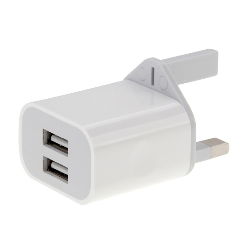 2-Ports 5V 2A USB Charger Adapter(White) 2-Ports 5V 2A USB Charger Adapter(White)