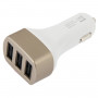 5V / 3.4A 3 USB Ports Unicersal Car Charger, For iPhone / iPad / Galaxy / Huawei / Xiaomi / LG / HTC / Meizu and Other Smart Phones(Gold)