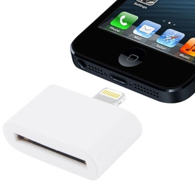 8 Pin Male to 30 Pin Female Adapter, For iPhone 6 & 6 Plus, iPhone 5 & 5S & 5C, iPad mini / mini 2 Retina, iPod touch 5(White)