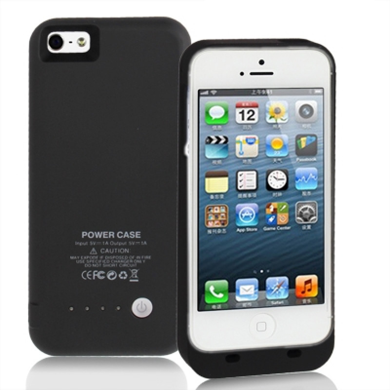 2500mAh Smooth Surface External Battery / Power Bank for iPhone 5(Black)