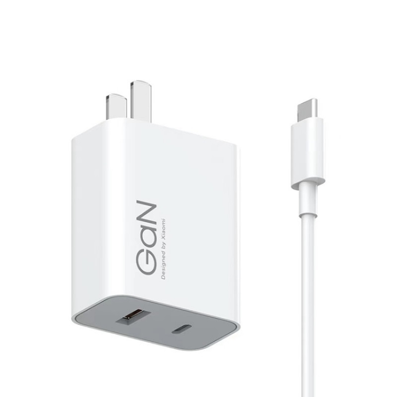 Original Xiaomi 67W GaN 1C+1A Dual Port Smart Fast Charger, US Plug(White)