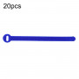 20pcs Data Cable Storage And Management Strap T-Shape Nylon Binding Tie, Model: Blue 12 x 150mm
