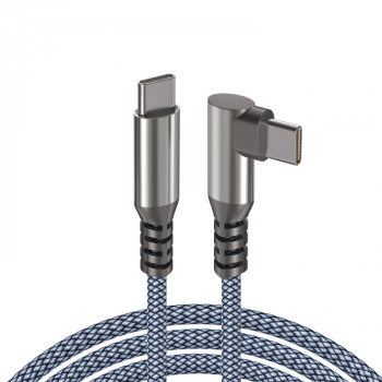 0.3m 20V 3A 480Mbps USB-C / Type-C to USB-C / Type-C Elbow Super Fast Charging Data-sync Cable(Grey) 0.3m 20V 3A 480Mbps USB-C / Type-C to USB-C / Type-C Elbow Super Fast Charging Data-sync Cable(Grey)