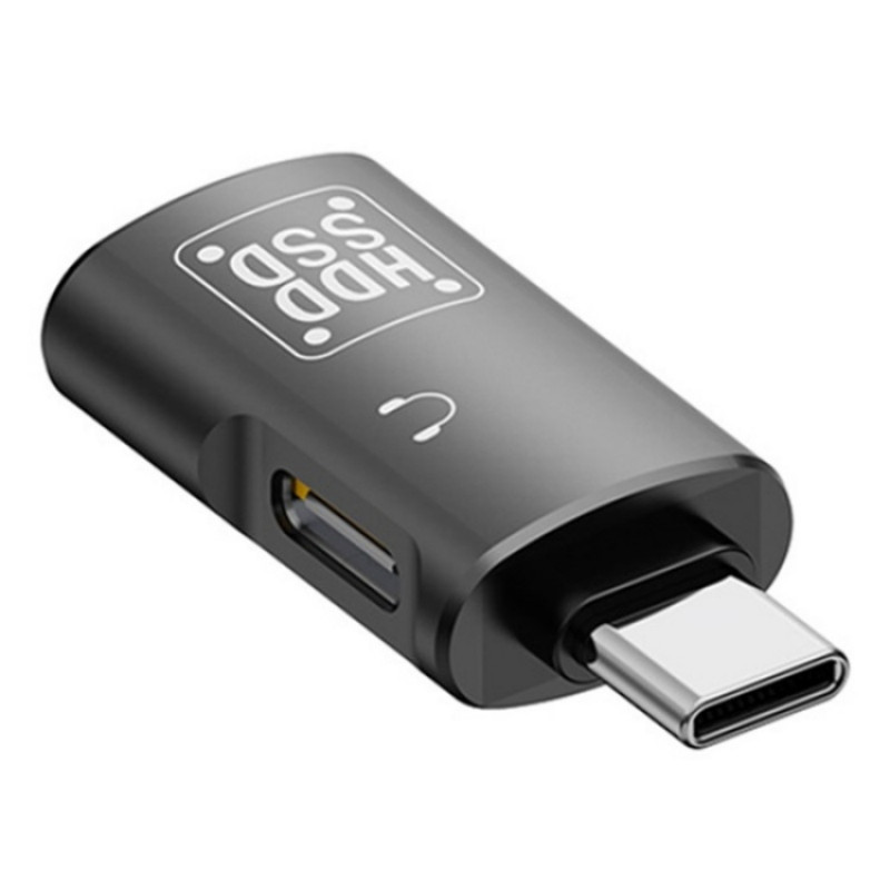 JS-109 USB-C / Type-C to Type-C + USB 3.0 Converter OTG Adapter for Digital Headset and U-Disk(Black) JS-109 USB-C / Type-C to Type-C + USB 3.0 Converter OTG Adapter for Digital Headset and U-Disk(Black)