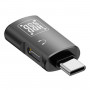 JS-109 USB-C / Type-C to Type-C + USB 3.0 Converter OTG Adapter for Digital Headset and U-Disk(Black)