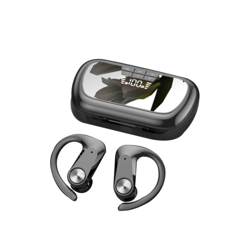 Q2S Wireless Bluetooth Earphone Can Insert TF Card Digital Display TWS Earphone(Black) Q2S Wireless Bluetooth Earphone Can Insert TF Card Digital Display TWS Earphone(Black)