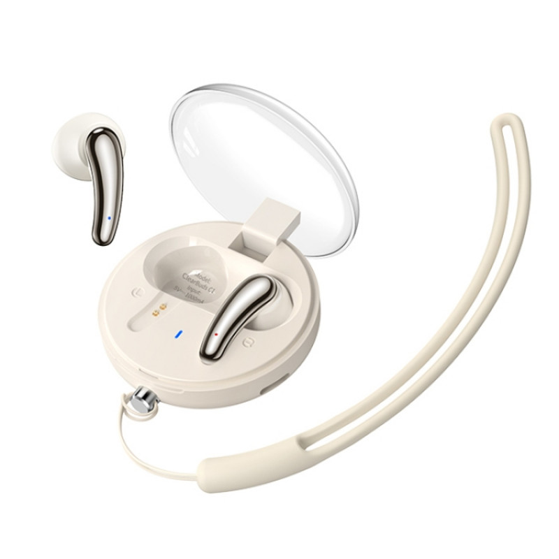 REMAX ClearBuds C1 In-Ear Wireless Music Headphones Low Delayed Bluetooth Headset(Beige)