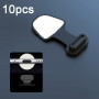 10pcs USB-C/Type-C Mobile Phone Charging Port Silicone Anti-Dust Plug Back-adhesive Loss-proof Cover(Black)