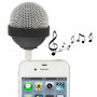 3.5mm Jack Microphone Style Mobile Phone Speaker for iPhone / iPod / iPad(Black)