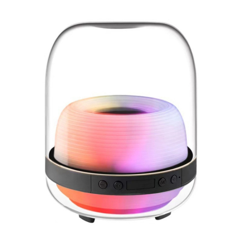 L20 15W Transparent Luminous 6D Stereo Wireless Bluetooth Speaker(Black)