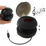 Hamburg Style 3.5mm Jack Portable Mini Speaker, Built in Rechargeable Li-ion Battery(Black)