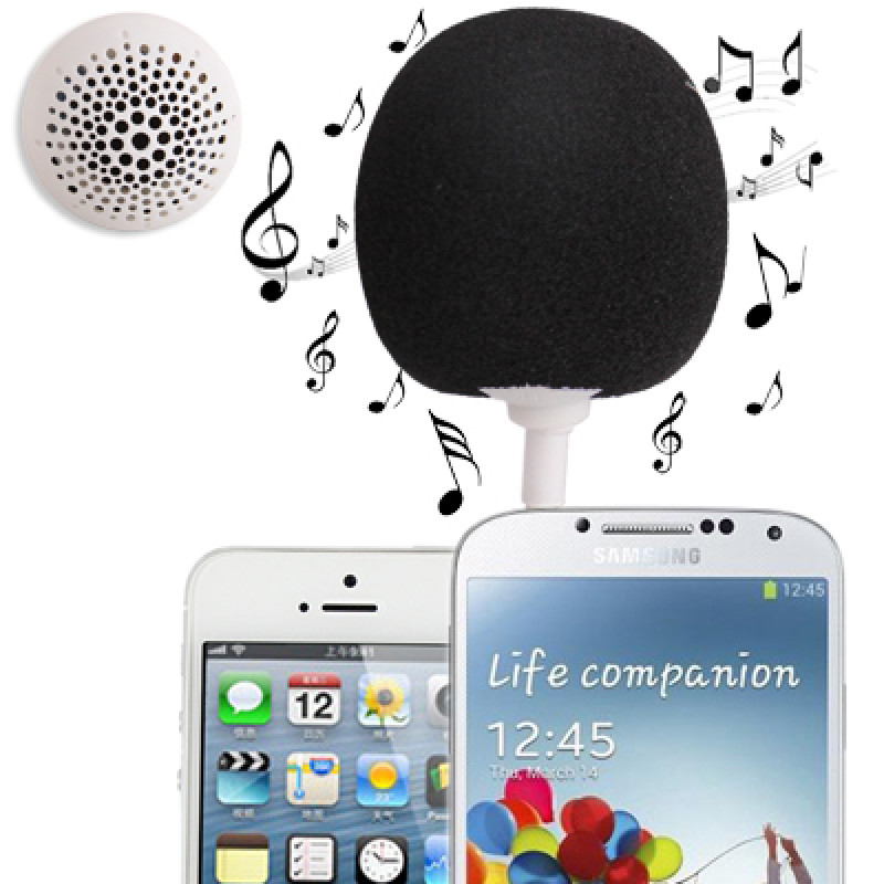 3.5mm Audio Dock / Mini Stereo Speaker, Built-in Rechargeable Battery, Suitable for All Devices with 3.5mm Audio Jack(Black)