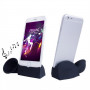 Portable Amplifier Silicone Horn Stand Speaker for iPhone 6 Plus & 6s Plus(Black)