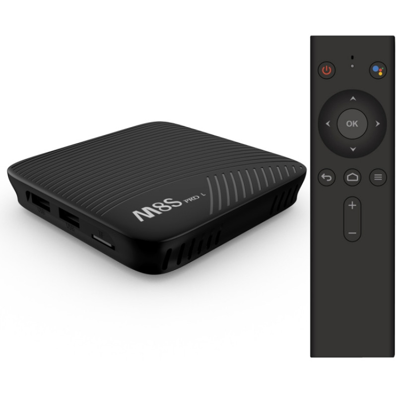 MECOOL M8S PRO L 4K UHD Voice Control Smart ATV BOX with Remote Controller, Android Amlogic S912 Octa Core 1.5GHz, 3GB+32GB, Support OTA, Miracast, Airplay, WiFi, LAN, Bluetooth(Black)