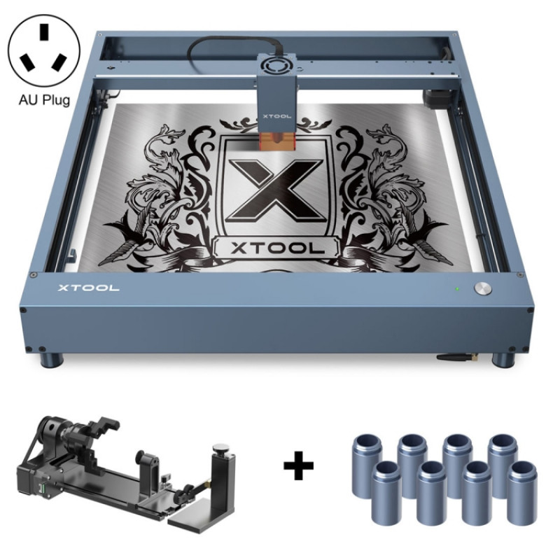 XTOOL D1 Pro-10W High Accuracy DIY Laser Engraving & Cutting Machine + Rotary Attachment + Raiser Kit, Plug Type:AU Plug(Metal Gray) XTOOL D1 Pro-10W High Accuracy DIY Laser Engraving & Cutting Machine + Rotary Attachment + Raiser Kit, Plug Type:AU Plug(Metal Gray)