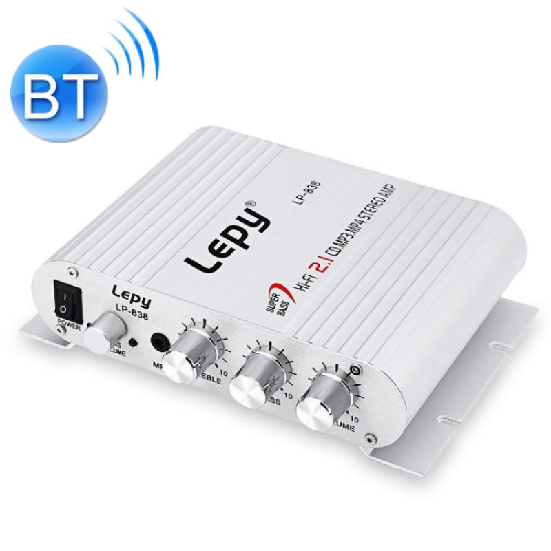 Car 2.1CH HIFI Subwoofer Amplifier Audio, Support MP3(Silver) Car 2.1CH HIFI Subwoofer Amplifier Audio, Support MP3(Silver)