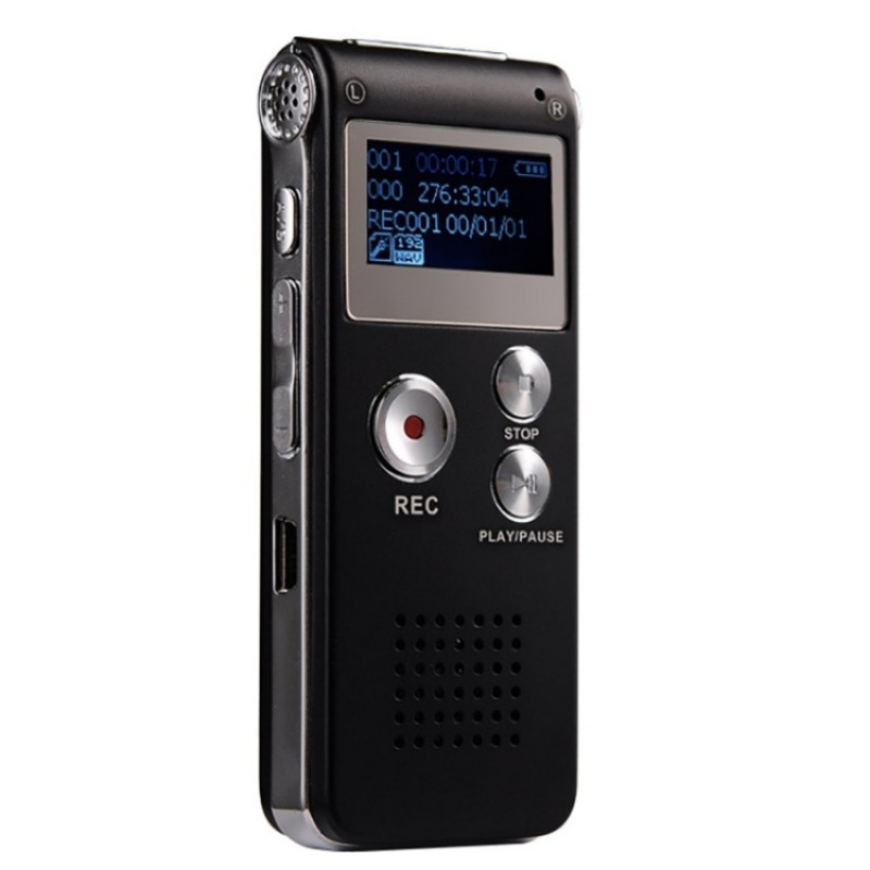 SK-012 4GB USB Dictaphone Digital Audio Voice Recorder with WAV MP3 Player VAR Function(Black)