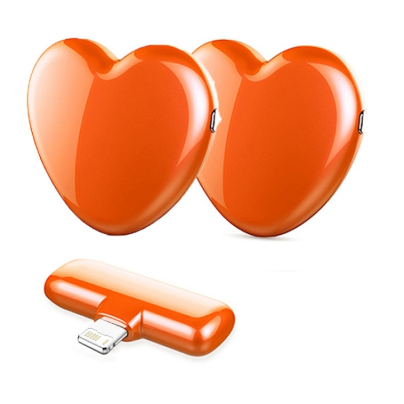 JNN A6 8 Pin Interface Wireless Lavalier Microphone, Specification:2 Mic(Orange)