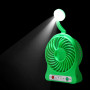 Multi-function Portable Rechargeable Low Noise Mini USB Fan with LED Light & 3 Level Adjustable Wind Speed(Green)