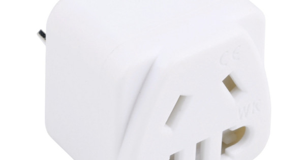 Portable Universal Five-hole WK to AU Three-pin Plug Socket Power Adapter