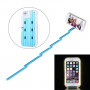 For iPhone 6 & 6s Extendable Handheld Selfie Stick Case with Holder & LED Lights, Max Extension Length: 53cm(Blue)