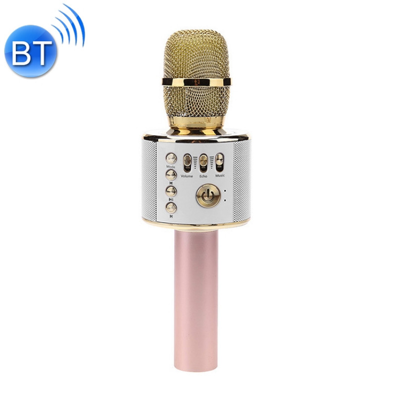GK38 Live Karaoke Microphone Wireless Bluetooth Microphone, Support TF Card(Gold) GK38 Live Karaoke Microphone Wireless Bluetooth Microphone, Support TF Card(Gold)