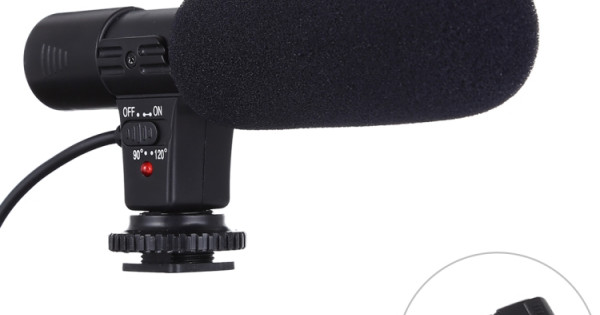 Microphone Rate MIC-01-00L 30-18000Hz Rate Sound Clear Stereo Microphone for DSLR ...