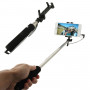 Go Shot Portable Selfie Stick Monopod Extendable Handheld Holder for iPhone 6 & 6S and Other Smartphones, Length:12-37cm(Black)