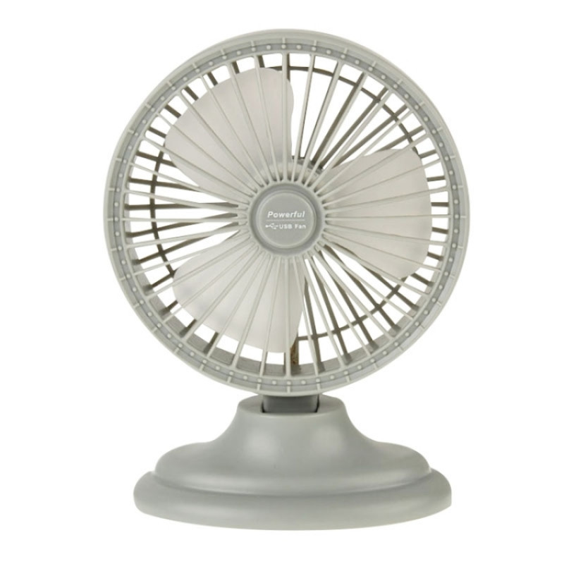 6 inch Portable USB / Lithium Battery Powered Desktop Mini Fan with Third Wind Gear Adjustment(Grey)