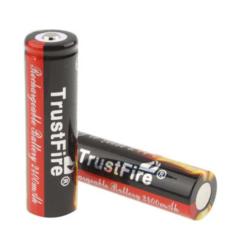TrustFire TF 18650 2400mAh 3.7V Long Lasting Rechargeable Lithium ion Battery (2pcs in one packaging, the price is for 2pcs)(Black) TrustFire TF 18650 2400mAh 3.7V Long Lasting Rechargeable Lithium ion Battery (2pcs in one packaging, the price is for 2pcs)(Black)