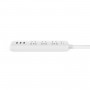 Original Xiaomi Mi Power Strip Patch Board USB3.0 2A Speed Charger Mini Patch board Converter, Cable Length: 1.8M(White)