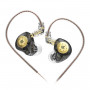 KZ-EDX PRO 1.25m Dynamic HiFi In-Ear Sports Music Headphones, Style:Without Microphone(Transparent Black)
