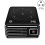 P11 4K HD DLP Mini 3D Projector 4G + 32G Smart Micro Convenient Projector, Style:UK Plug(Black)