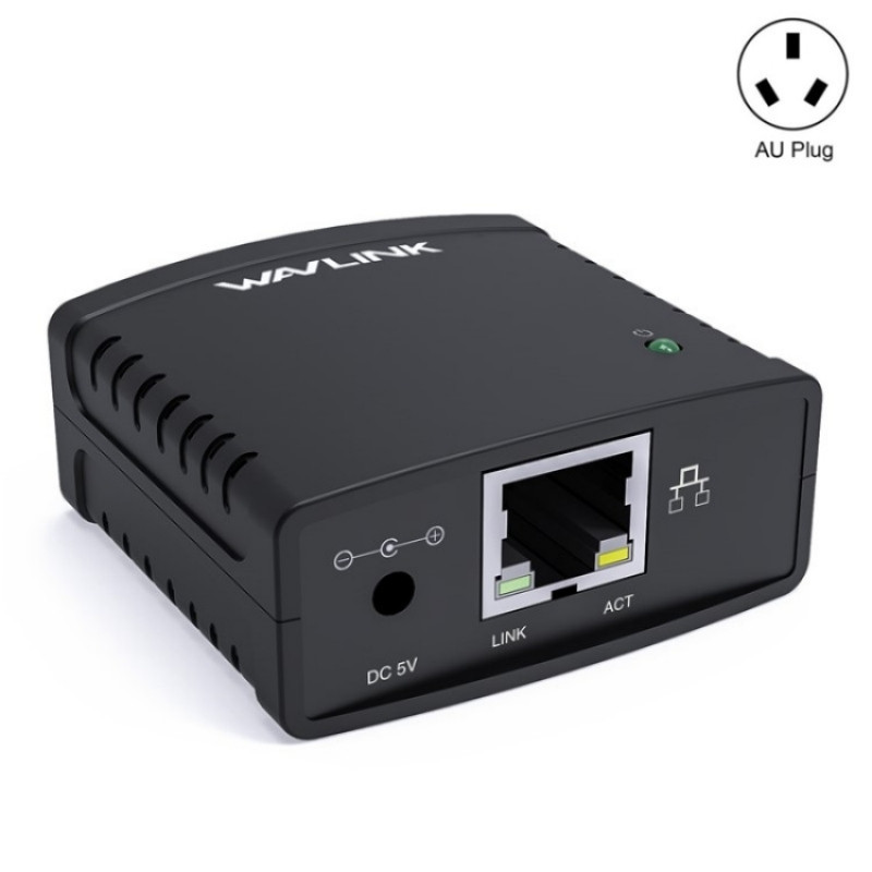 WAVLINK NU72P11 100Mbps Network Print Server USB 2.0 Network Printer Power Adapter(AU Plug) WAVLINK NU72P11 100Mbps Network Print Server USB 2.0 Network Printer Power Adapter(AU Plug)